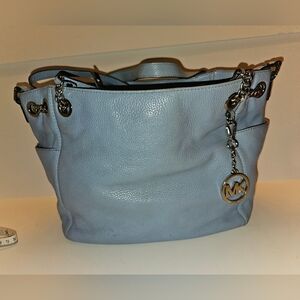 Michael Kors Sky Blue Shoulder Bag With Crissbody Strap